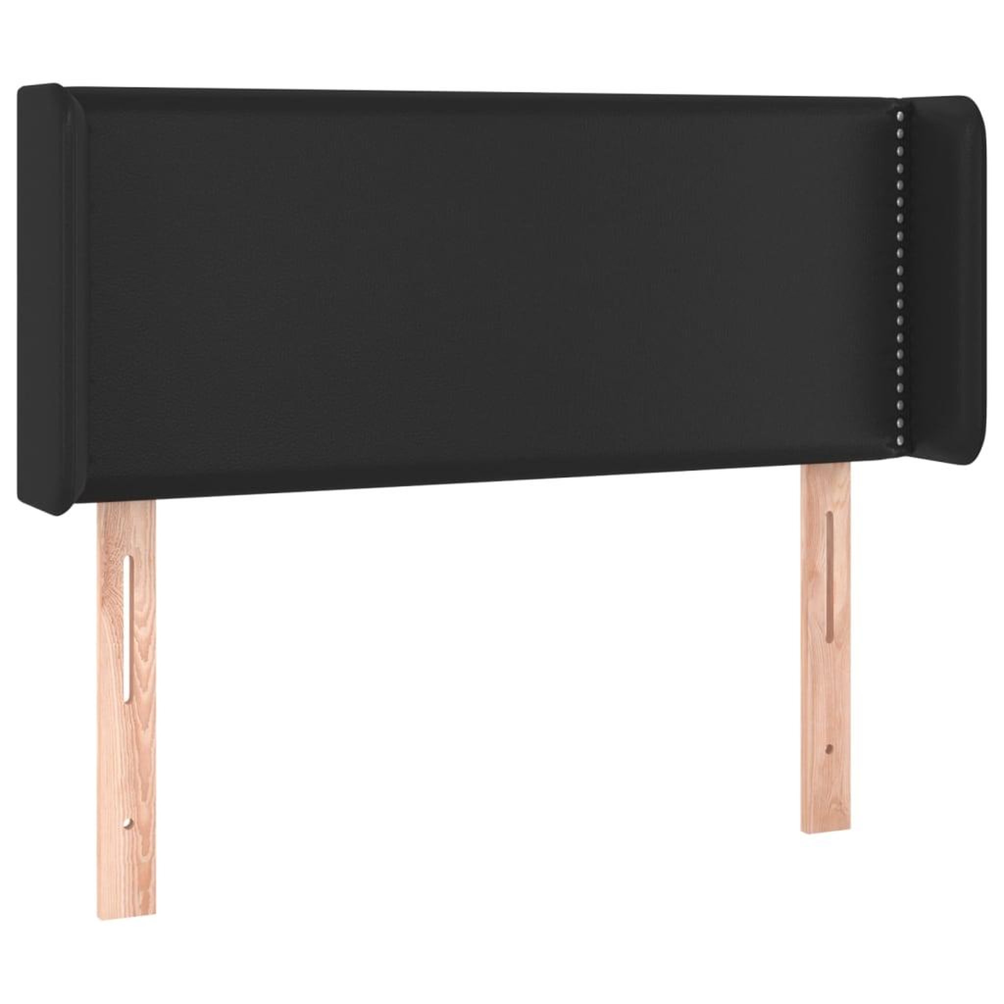 Voir la diapositive 2 : VIDAXL Tete de lit avec oreilles Noir 93x16x78/88 cm Similicuir