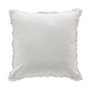 Voir la diapositive 1 : Paris Prix Coussin Déco à Franges  Eve  45x45cm Blanc
