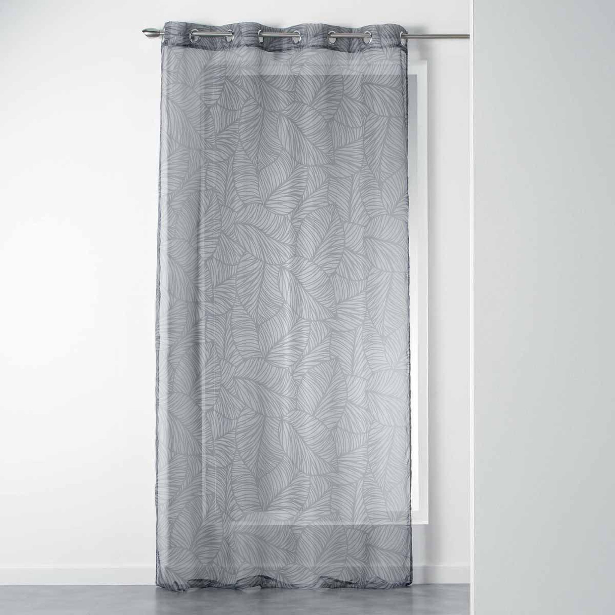 Douceur d'Intérieur Rideau voilage à œillets  galip  140x240cm anthracite