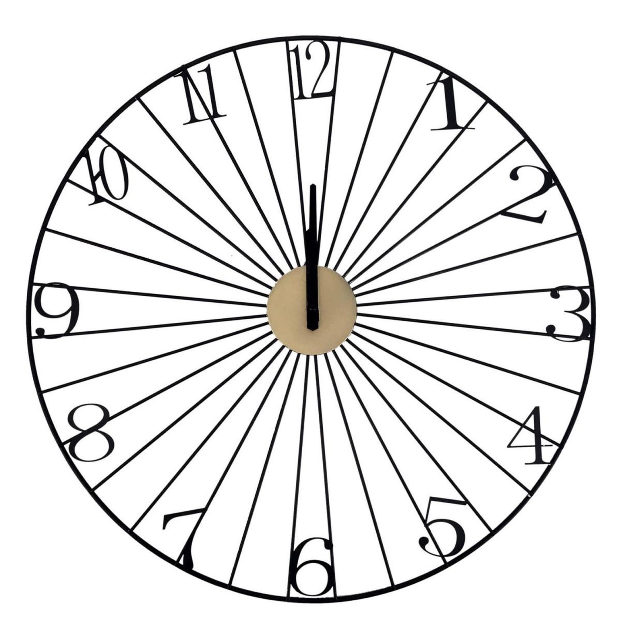The Home Deco Factory Horloge murale design  filaire  50cm noir