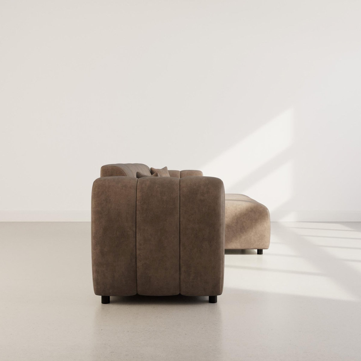 LISA DESIGN Curtis - canapé d'angle droit 4 places en simili