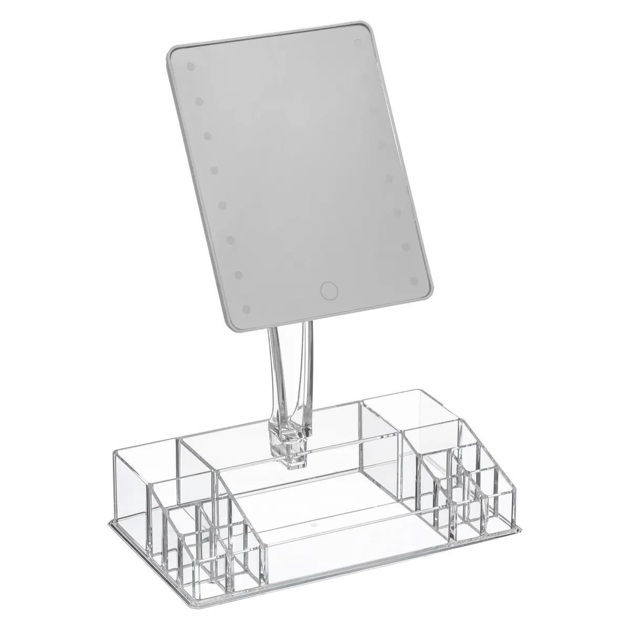 FIVE Organiseur avec miroir led  selena  38cm transparent