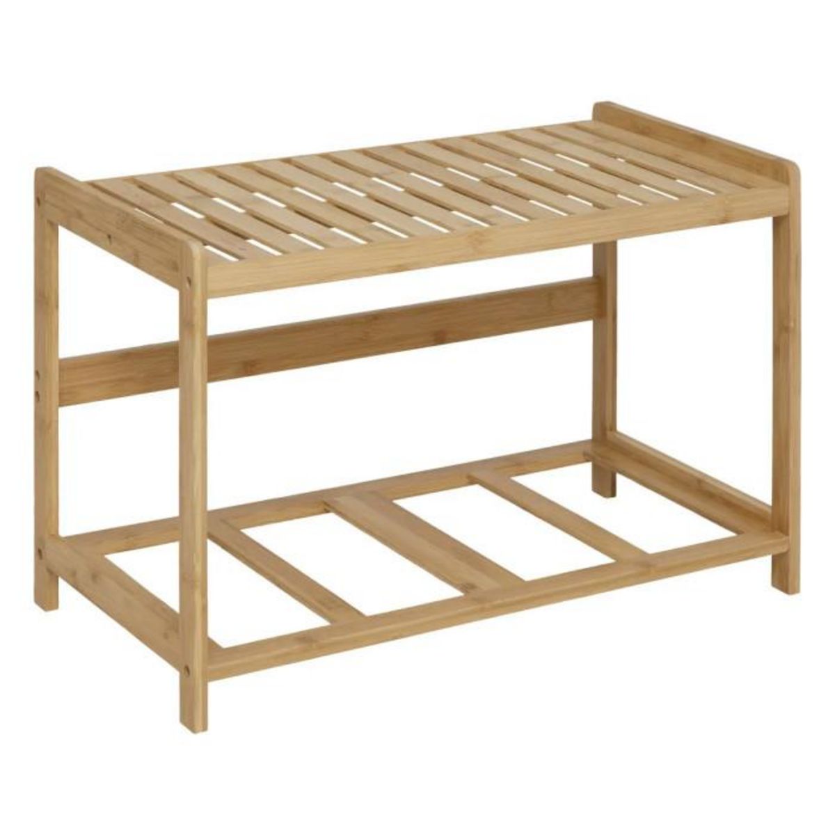 FIVE Banc 2 Paniers de Rangements en Bambou  Tidy  66cm Naturel