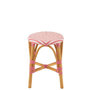 Voir la diapositive 2 : Paris Prix Tabouret en Rotin  Danial  44cm Rose