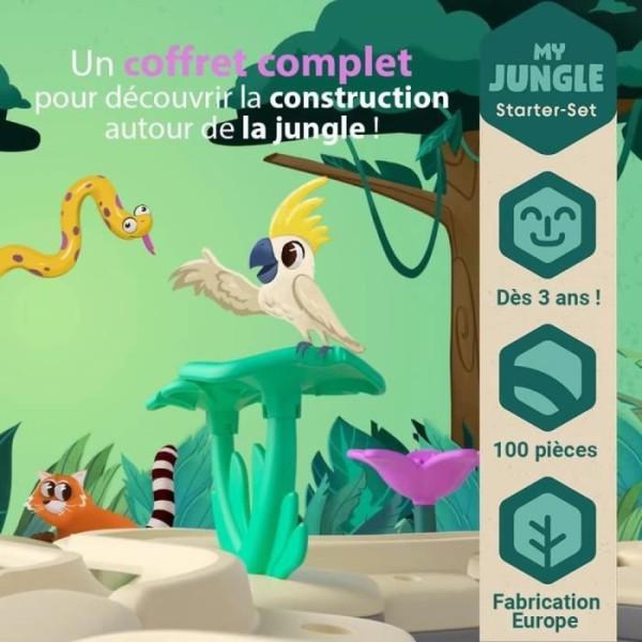 Voir la diapositive 4 : RAVENSBURGER Gravitrax junior - starter set my jungle 97 pieces - circuit de billes - jeu de construction créatif - ravensburger - des 3 ans