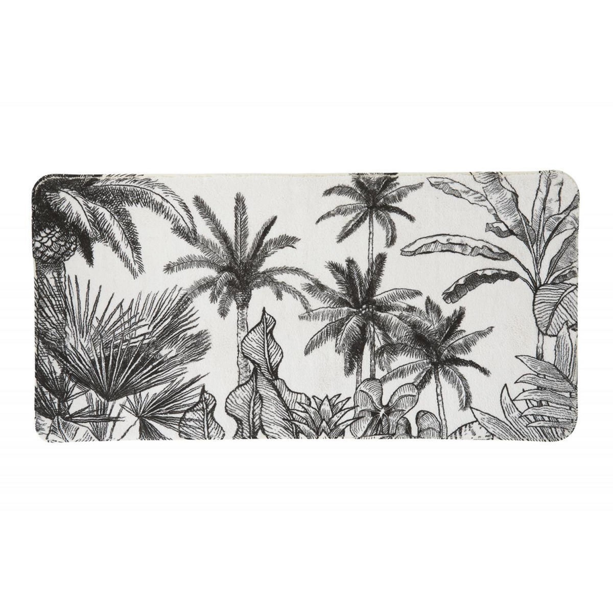 GUY LEVASSEUR Tapis de bain antidérapant imprimé tropical 60x120cm