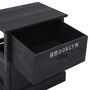 Voir la diapositive 5 : VIDAXL Table de chevet Noir 38 x 28 x 45 cm Bois de Paulownia
