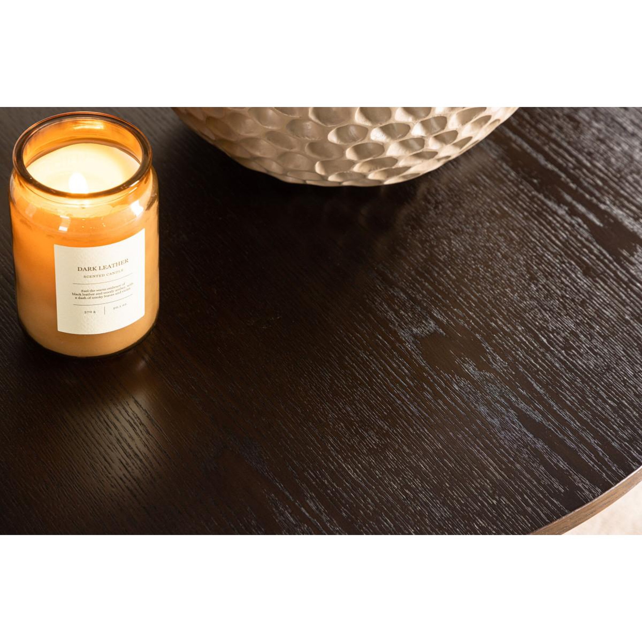 Voir la diapositive 5 : Paris Prix Table basse design nervuré  bianca  80cm marron