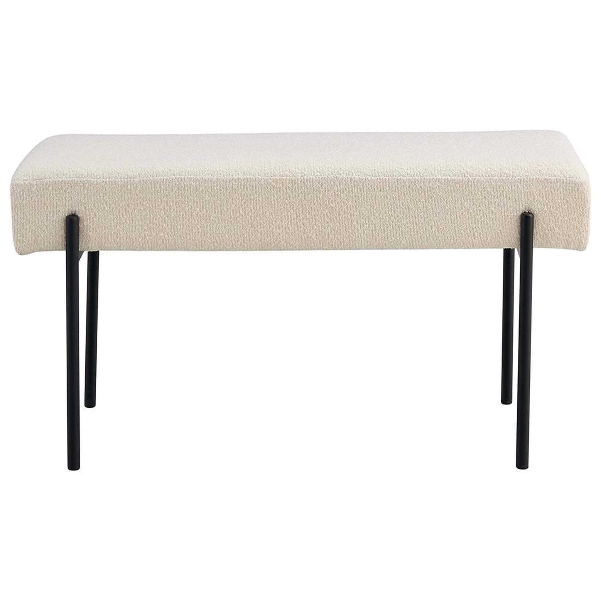 Voir la diapositive 2 : LISA DESIGN Romeo - banc - tissu bouclette - 100 cm