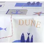 HABITABLE Nappe en toile cirée ronde Dune - Diam. 135 cm - Ecru