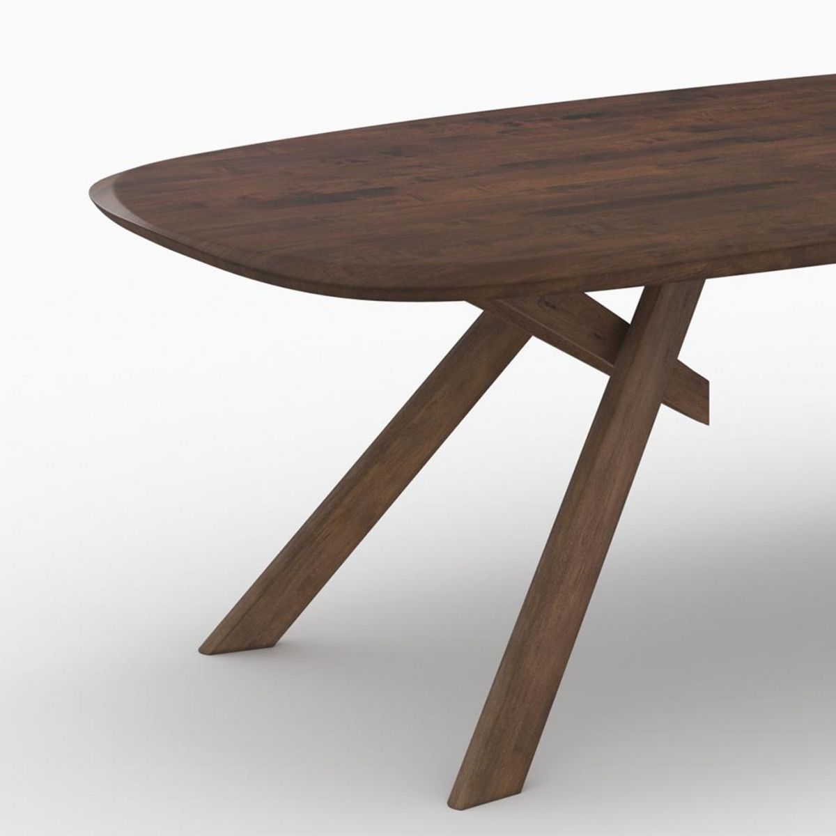 Rendez vous déco Table rectangulaire en bois d'hévéa massif foncé 8 personnes - Merlin