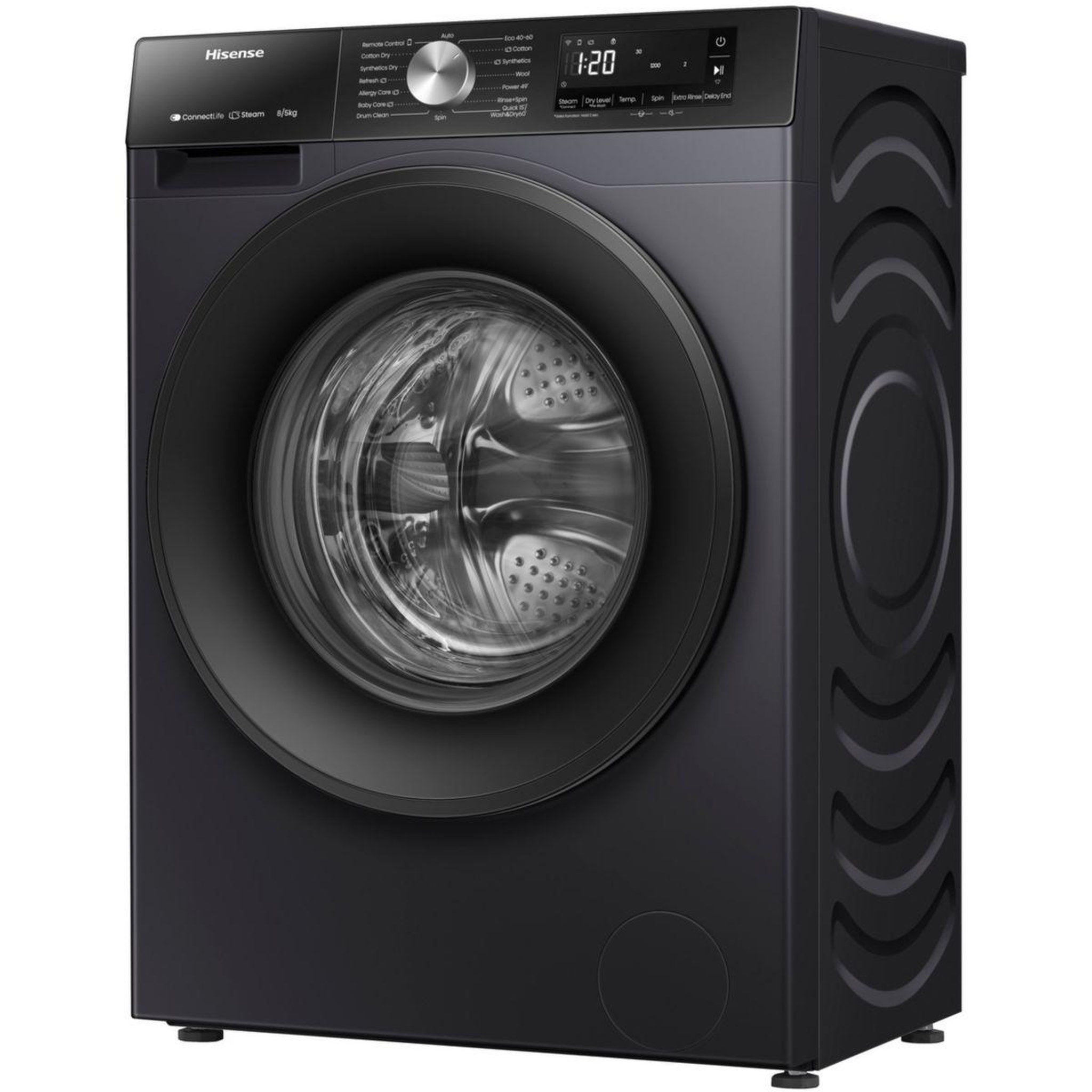 Voir la diapositive 3 : Hisense Lave linge séchant hublot wd3s8043bb3 purejetwash