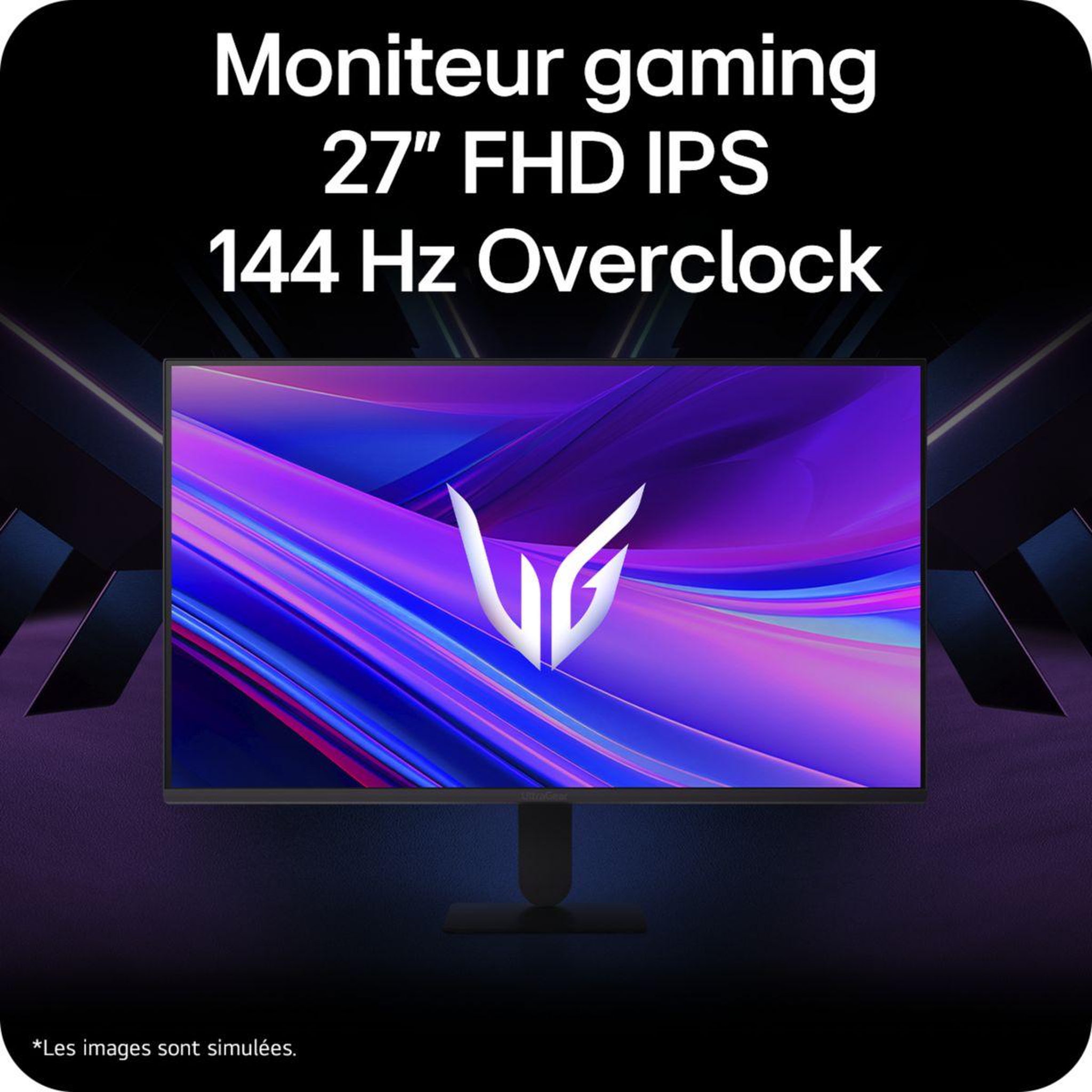 Voir la diapositive 3 : LG Ecran PC Gamer 27G411A 27  Full HD 144Hz IPS HDR10 AMD FreeSync & G-Sync
