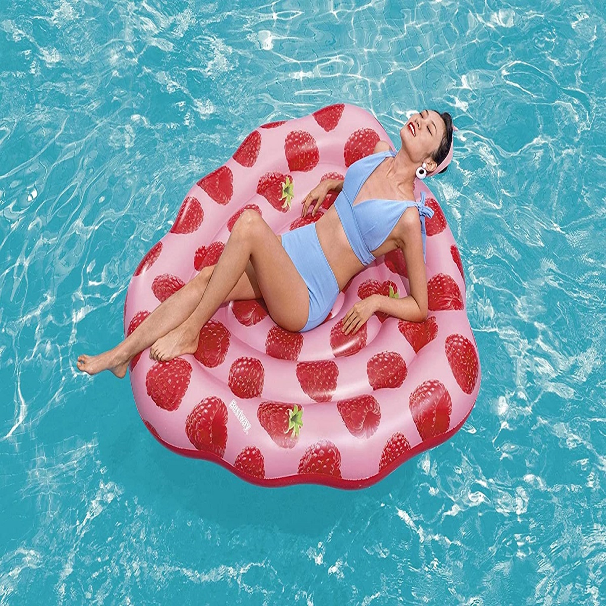 Voir la diapositive 5 : BESTWAY Matelas pneumatique framboises 161 x 151 cm