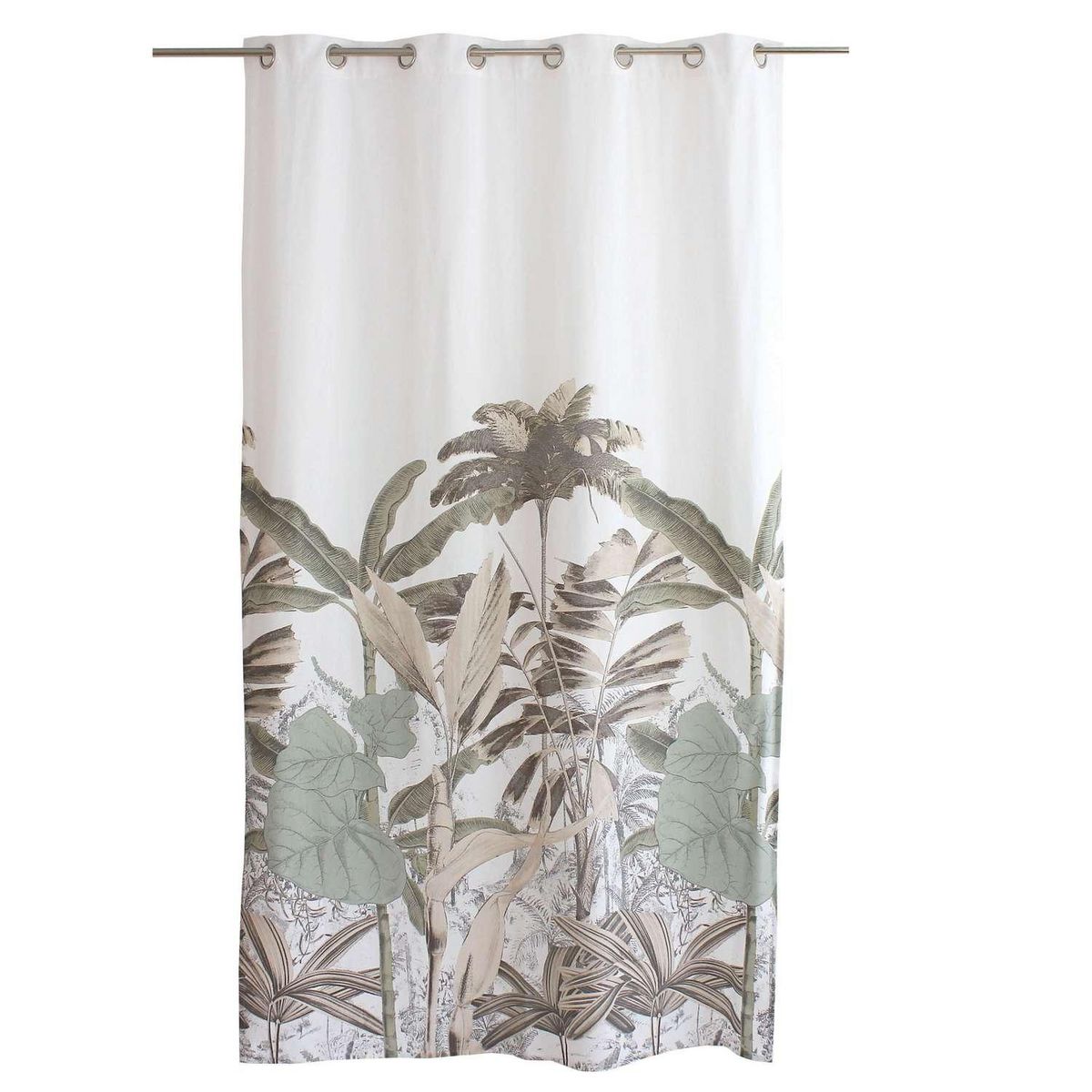 TOILINUX Rideau Milano motifs jungle - 140 x 240 cm - Multicolore