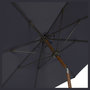 Voir la diapositive 5 : GARDENSTAR Parasol déporté avec manivelle - Effet bois - D2,7m - Bleu