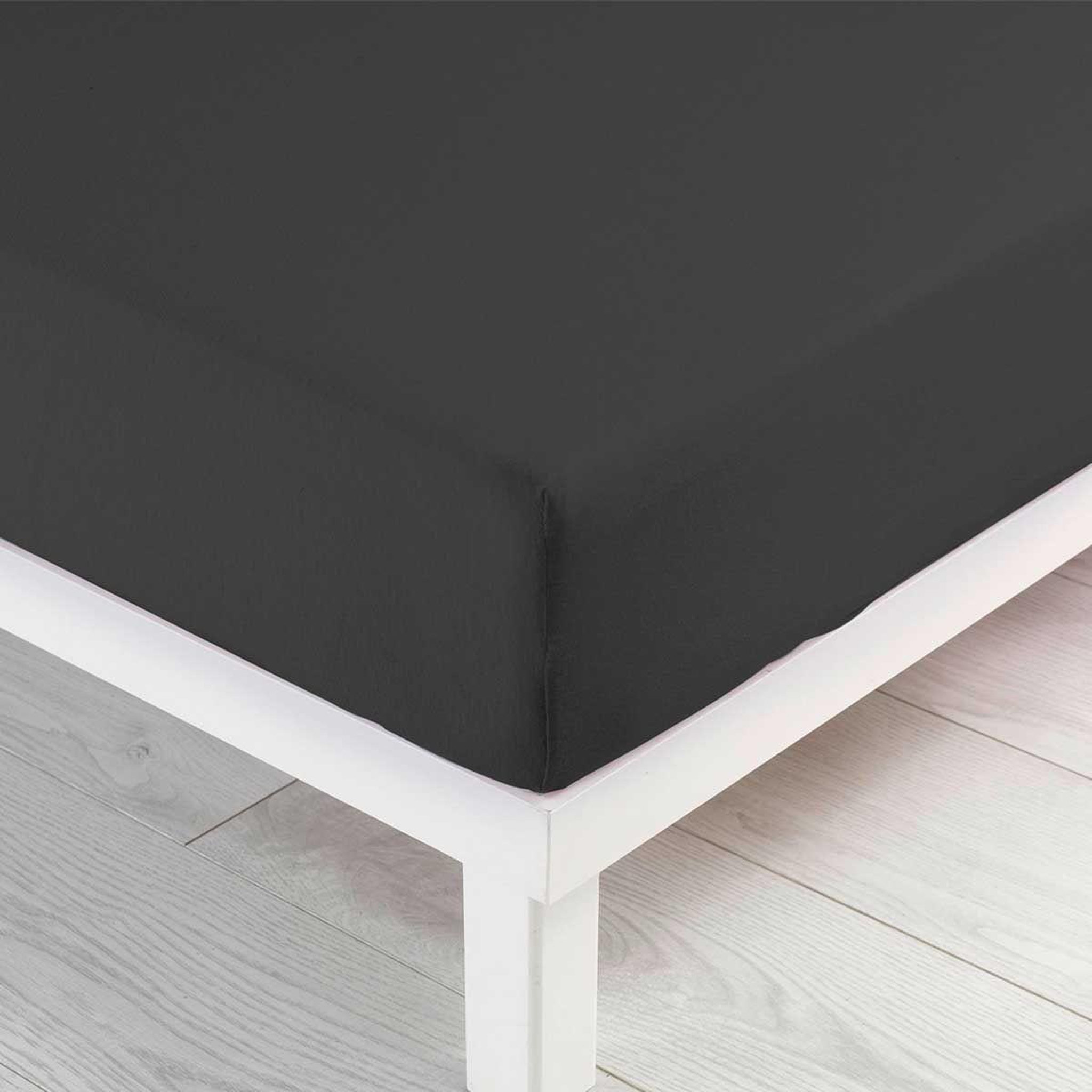 Douceur d'Intérieur Drap housse  jersy  140x190cm anthracite