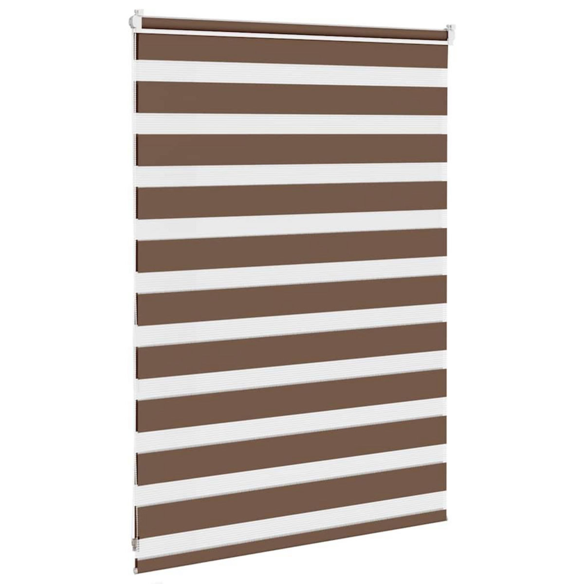 VIDAXL Store zebre marron 95x100 cm largeur du tissu 90,9 cm polyester