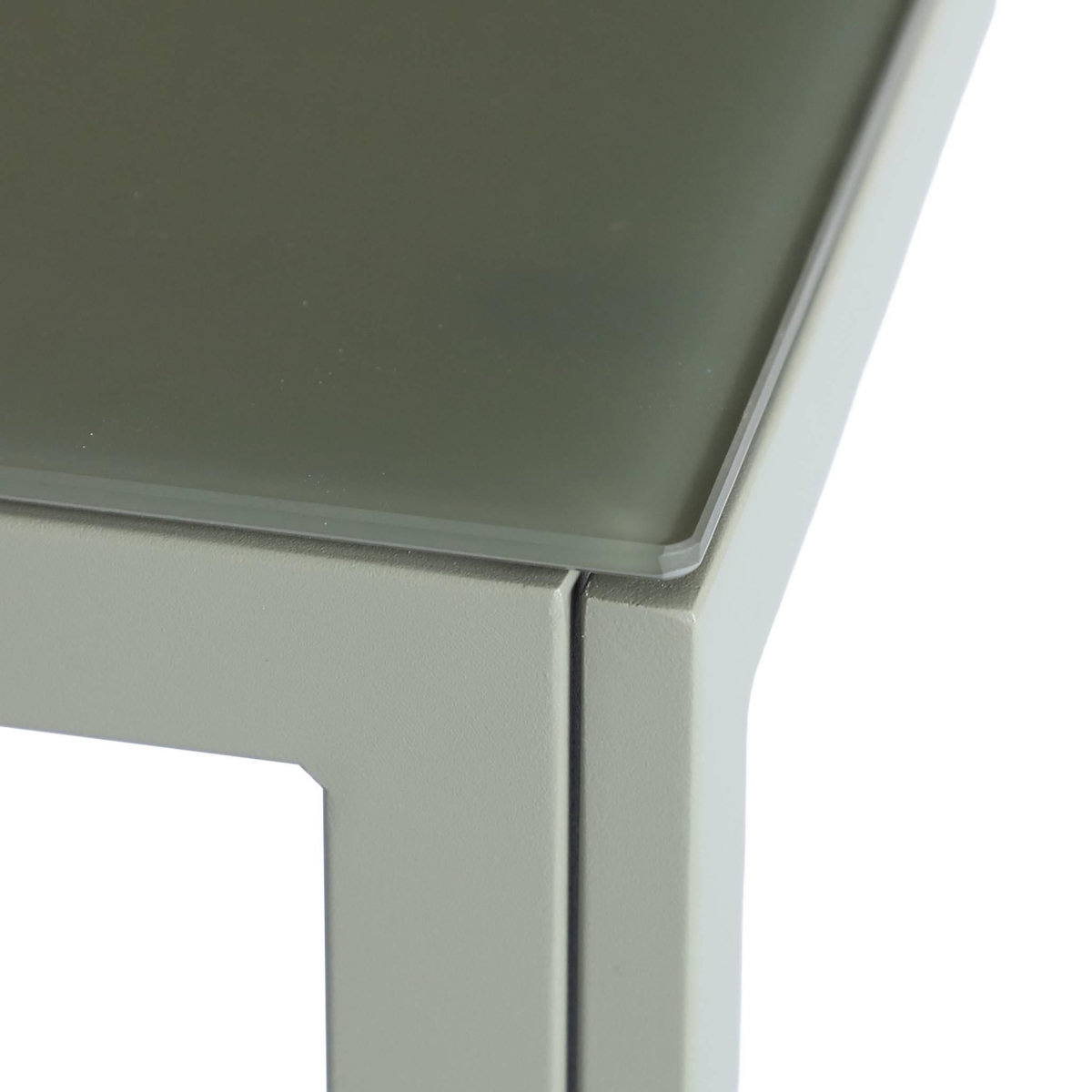 SWEEEK Salon. table de jardin aluminium 9 places kaki et beige - Convivio