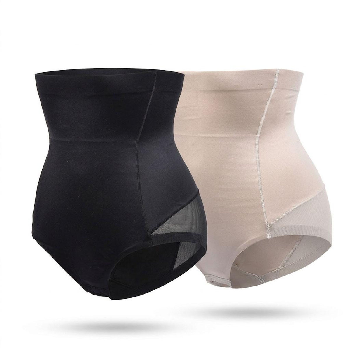 OZABI OZABI Culotte Gainante Femme Taille Haute Lot 2 Noir Chair