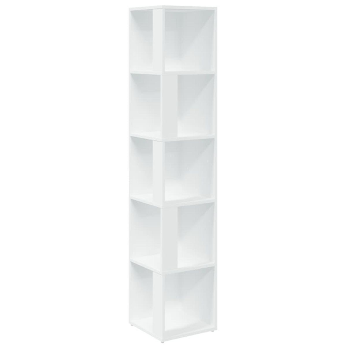 VIDAXL Armoire d'angle Blanc 33x33x164,5 cm Bois d'ingenierie