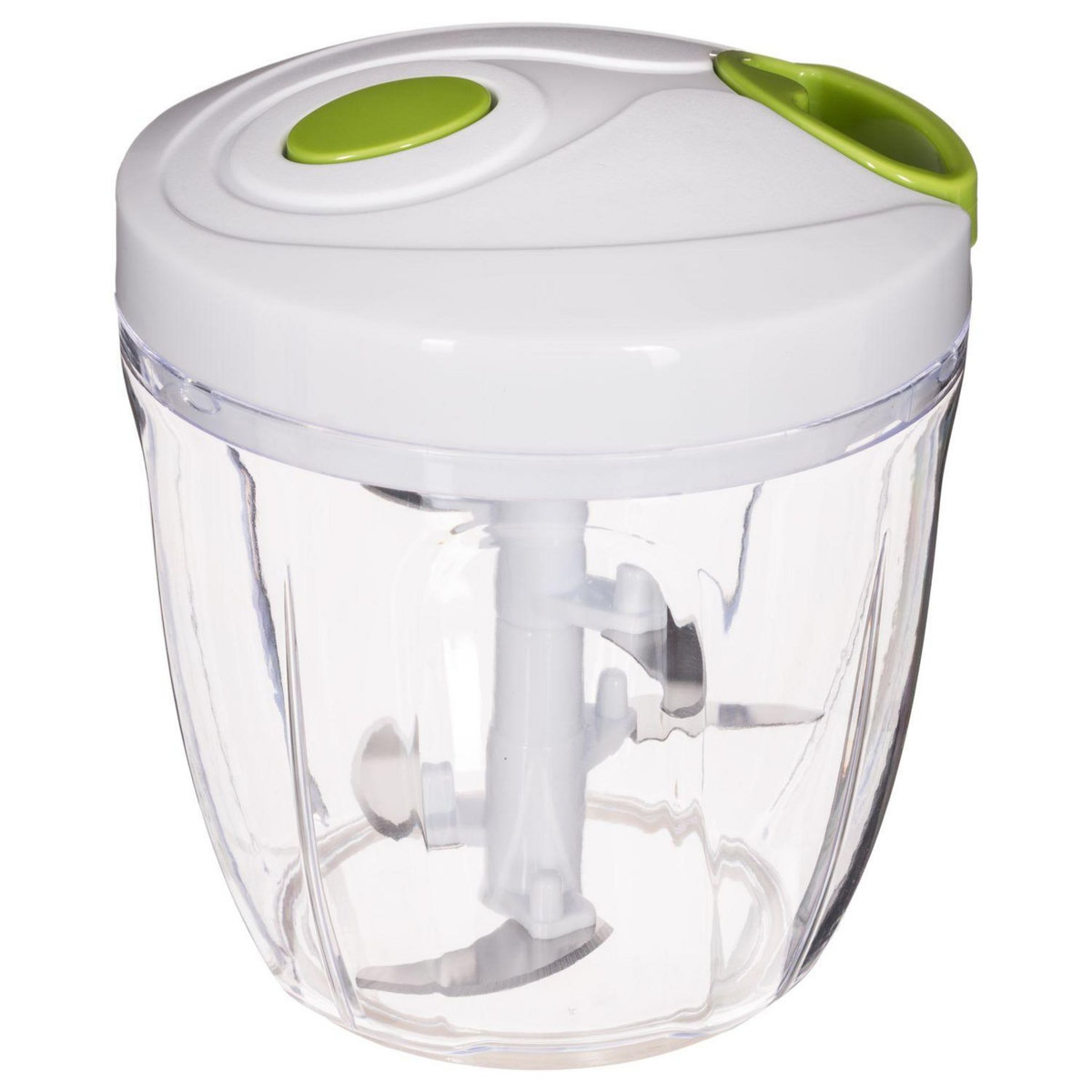 SECRET DE GOURMET Hachoir et batteur manuel à fil - 5 Lames - Transparent