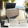 Voir la diapositive 2 : tectake Coffre de jardin caisse de rangement pour coussins 750 l, avec cadre en aluminium et tressage en rotin marron naturel