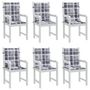 Voir la diapositive 4 : VIDAXL Coussins de chaise de jardin a dossier bas lot de 6