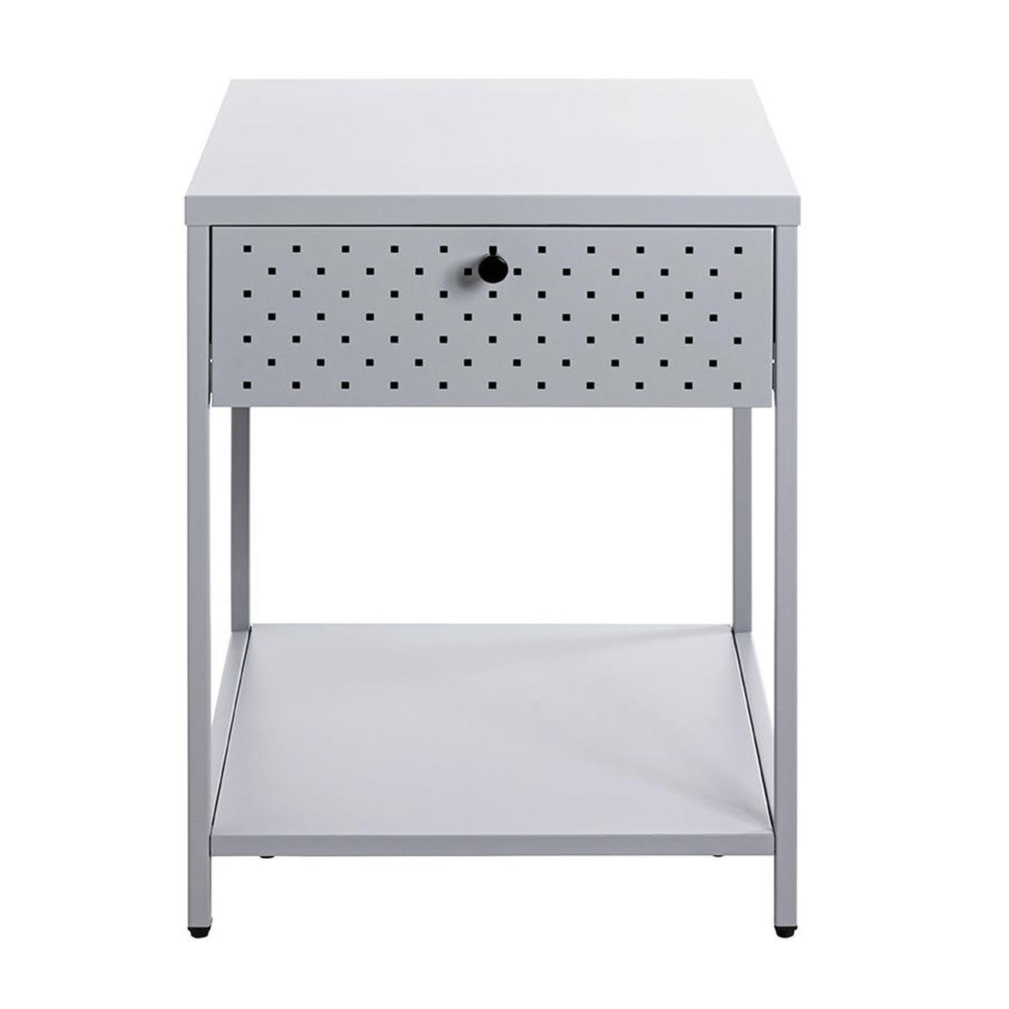 Voir la diapositive 2 : Paris Prix Table de chevet 1 tiroir  boston  53cm gris