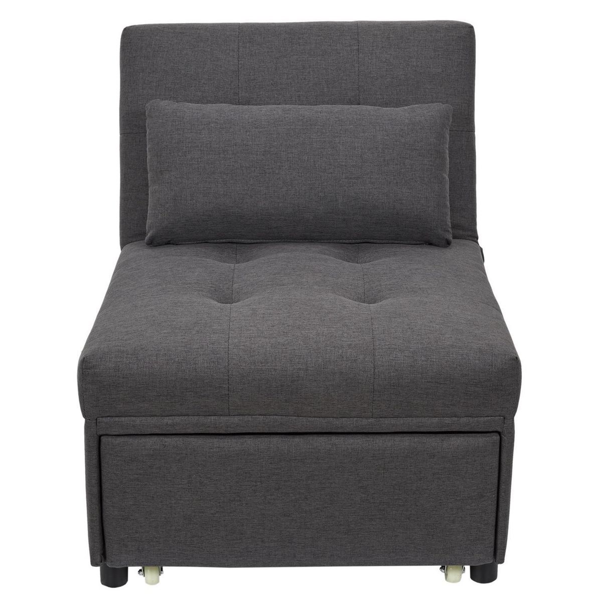 The Home Deco Factory Fauteuil convertible MALMO - Gris foncé