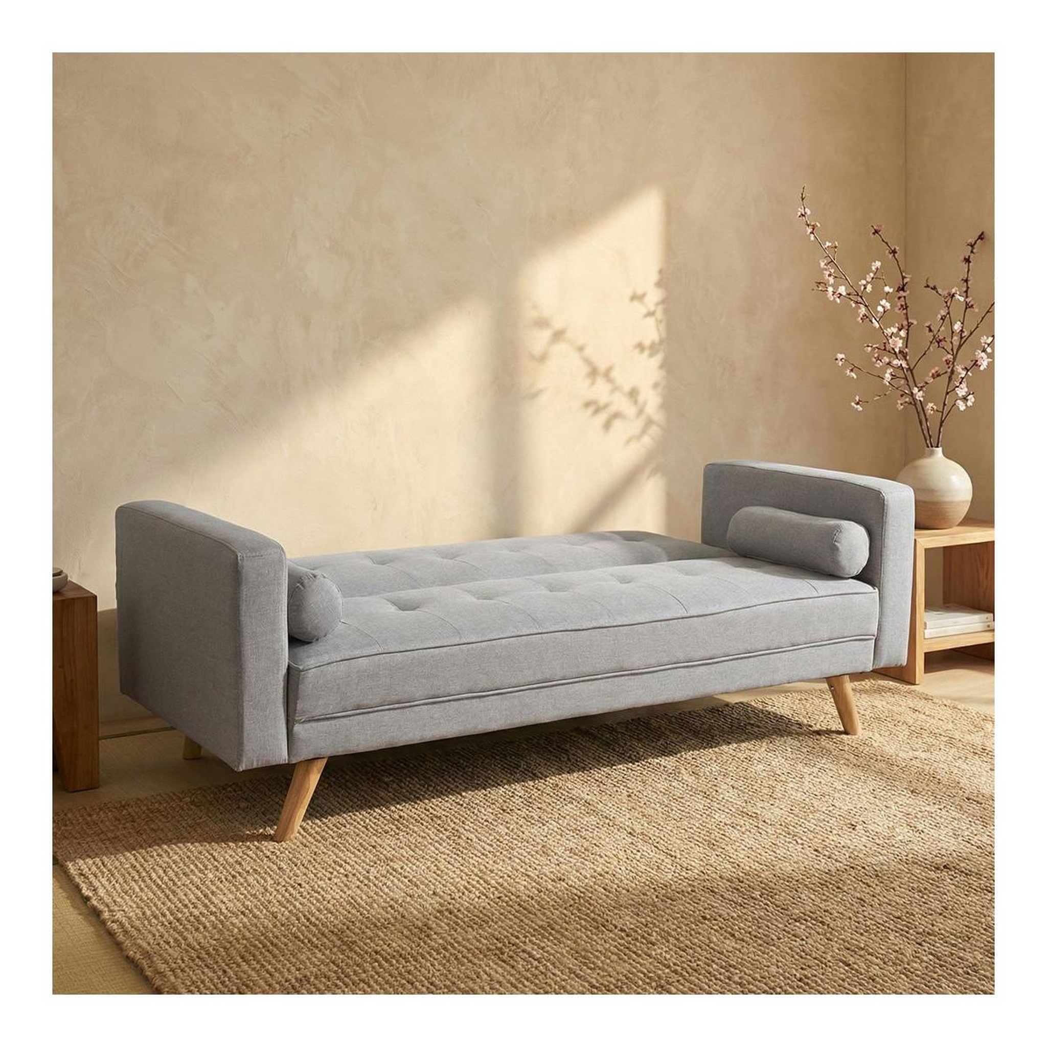 Voir la diapositive 5 : Paris Prix Canapé convertible 3 places scandinave  navya  gris clair