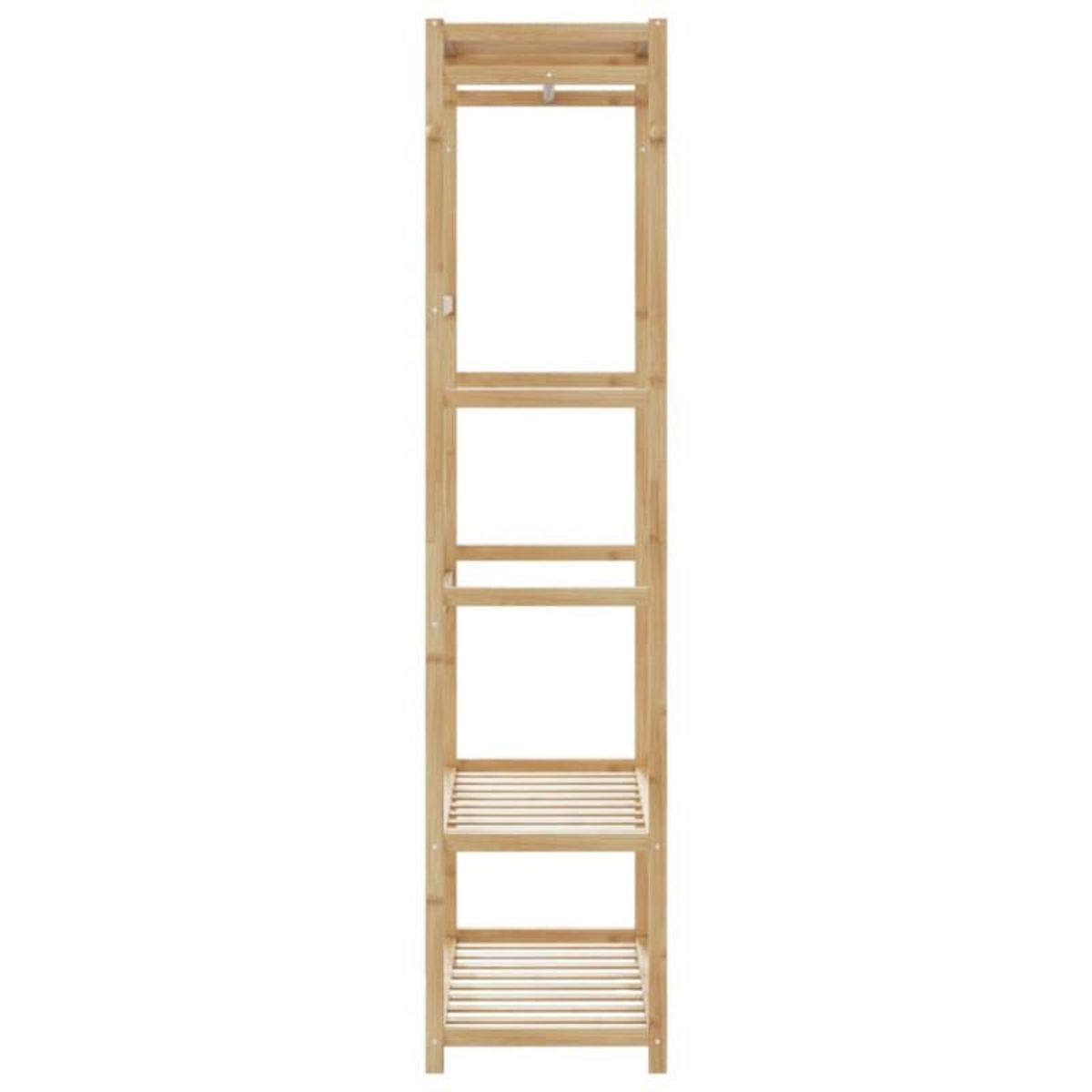 VIDAXL Porte vêtement avec étagères 80x40x175 cm bambou