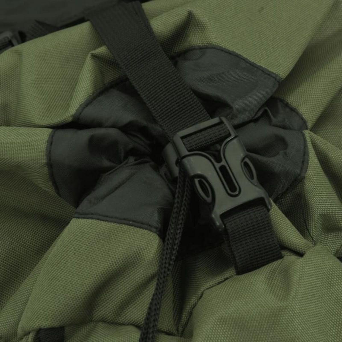 VIDAXL Sac à dos de randonnée vert armée 100 L tissu oxford