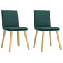 Voir la diapositive 1 : VIDAXL Chaises a manger lot de 2 vert fonce tissu