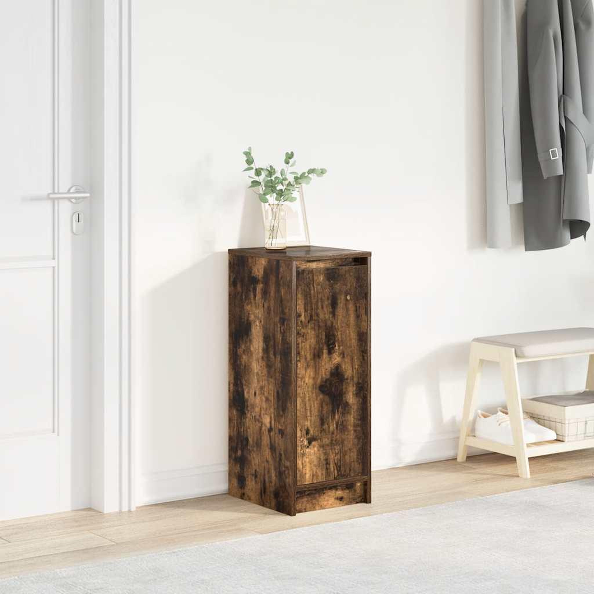 VIDAXL Armoire a chaussures chene fume 29,5x34x76 cm bois d'ingenierie