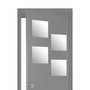 Voir la diapositive 3 : ATMOSPHERA Lot de 4 Miroirs Adhésifs  Carré  20x20cm Argent