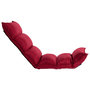 Voir la diapositive 3 : VIDAXL Chaise pliable de sol Rouge bordeaux Tissu