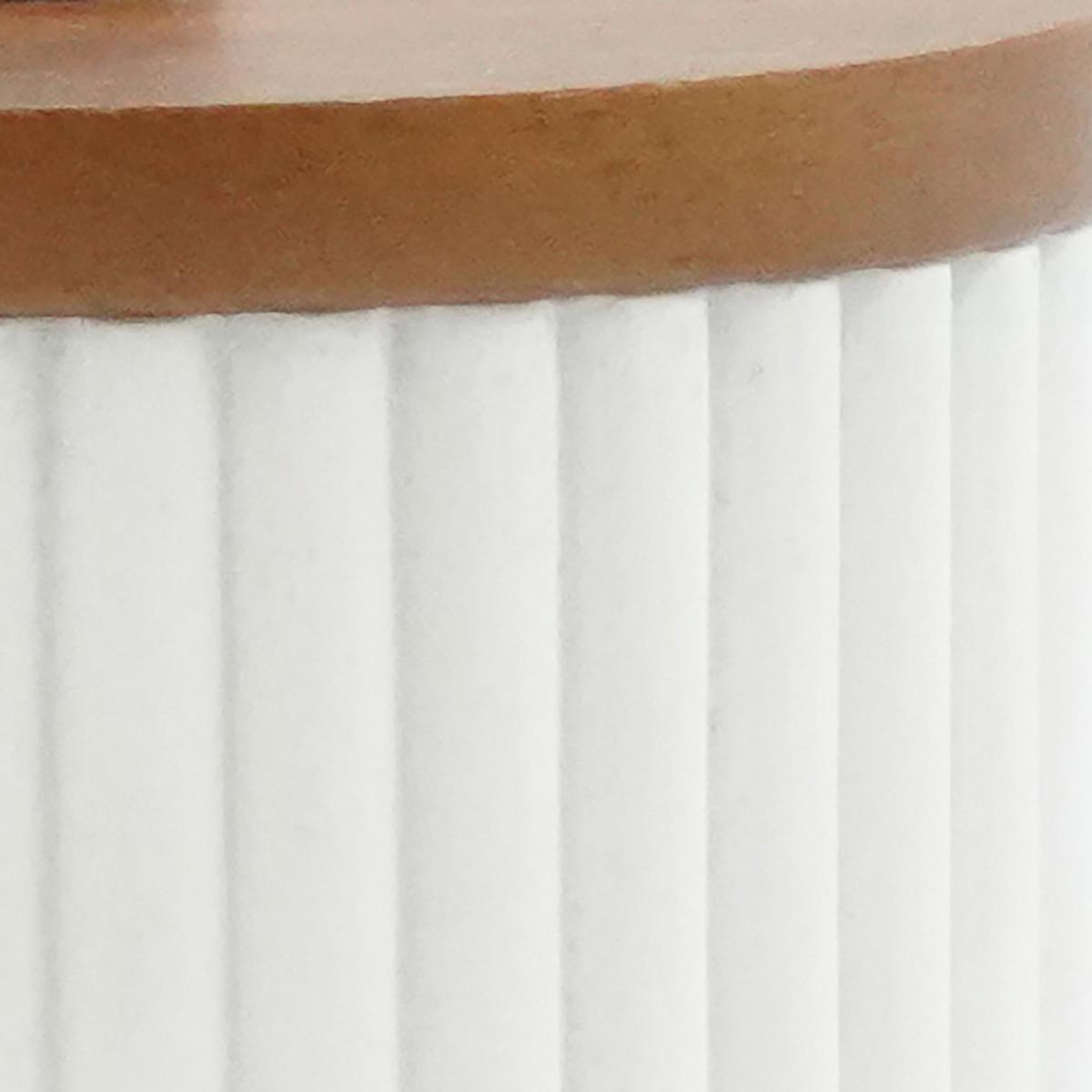 Voir la diapositive 2 : Douceur d'Intérieur Pot à cotons design  niagara  10cm blanc