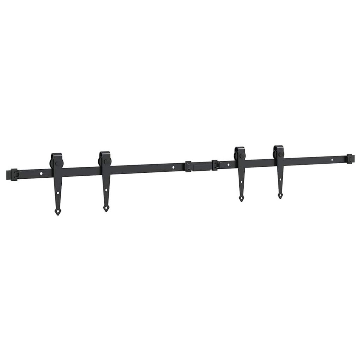 VIDAXL Kit de porte d'armoire coulissante 122 cm acier au carbone