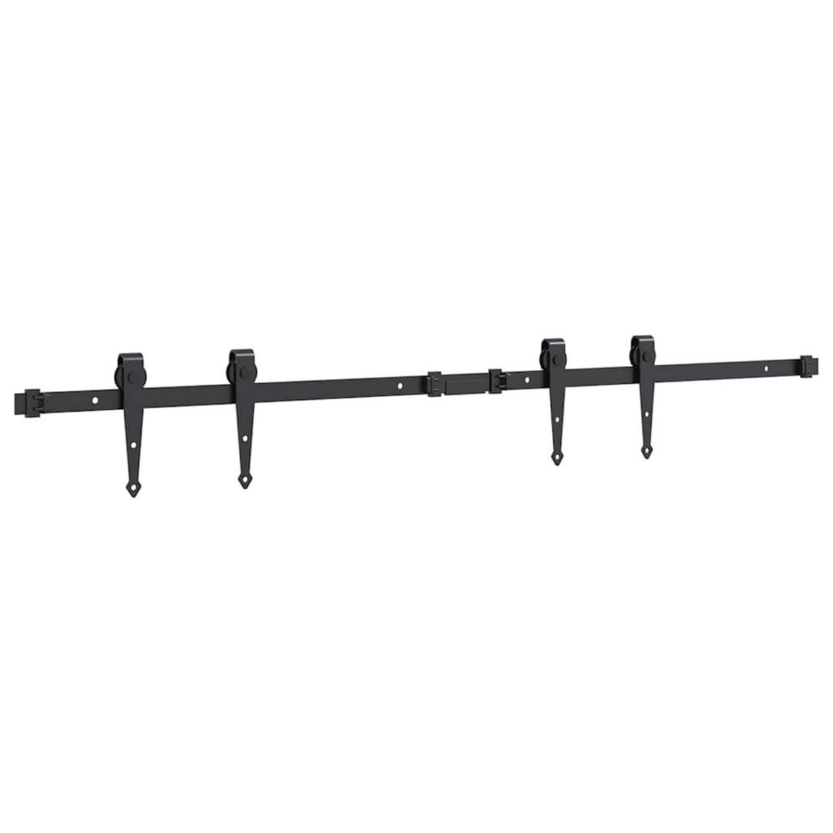 VIDAXL Kit de porte d'armoire coulissante 122 cm acier au carbone