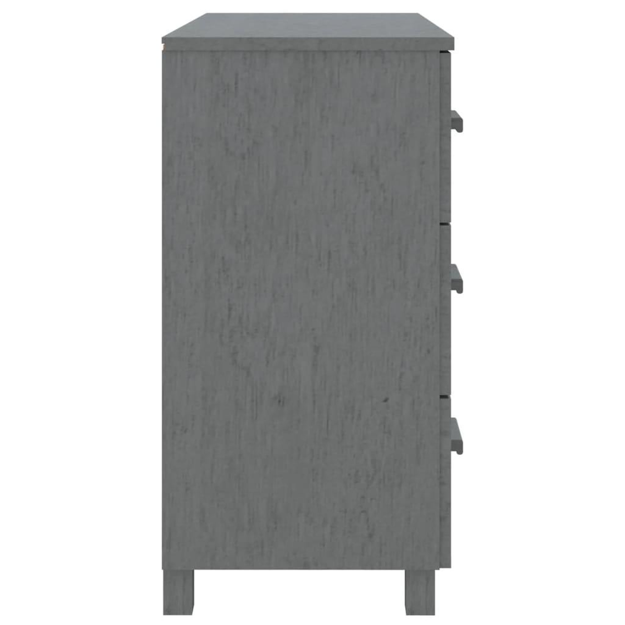 Voir la diapositive 4 : VIDAXL Buffet HAMAR Gris fonce 90x40x80 cm Bois massif de pin