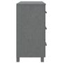 Voir la diapositive 4 : VIDAXL Buffet HAMAR Gris fonce 90x40x80 cm Bois massif de pin