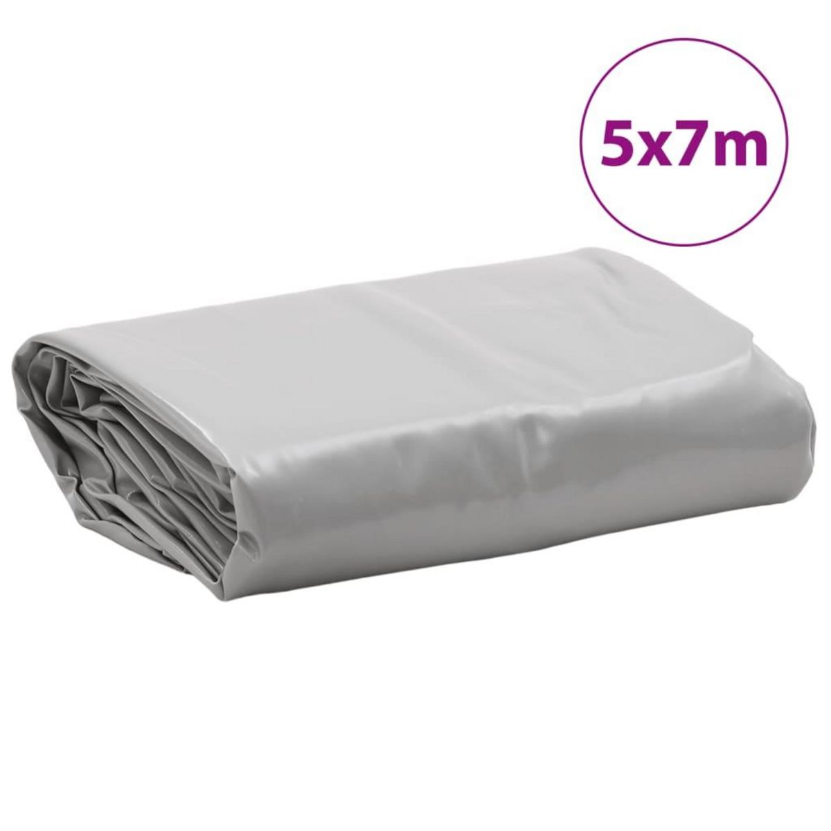 VIDAXL Bache gris 5x7 m 650 g/m²