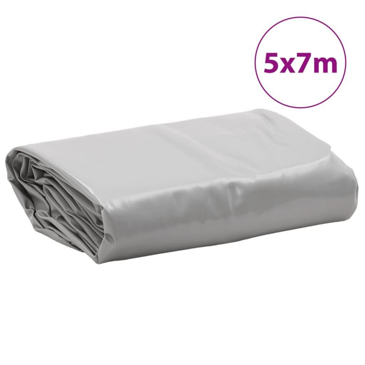 VIDAXL Bache gris 5x7 m 650 g/m²