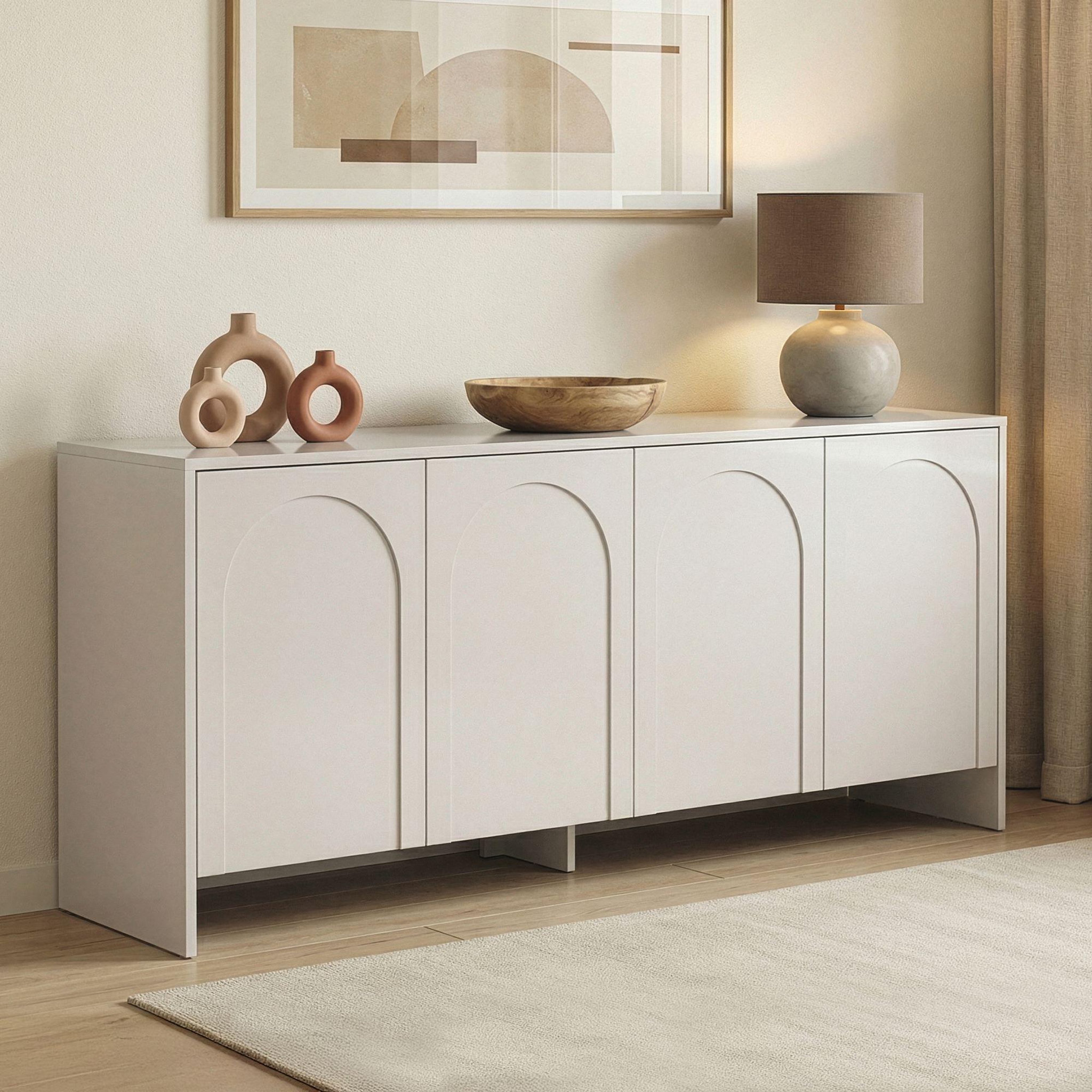 Voir la diapositive 2 : Habitat et Jardin Buffet en bois  arlen  - 180 x 45 x 80 cm - crème