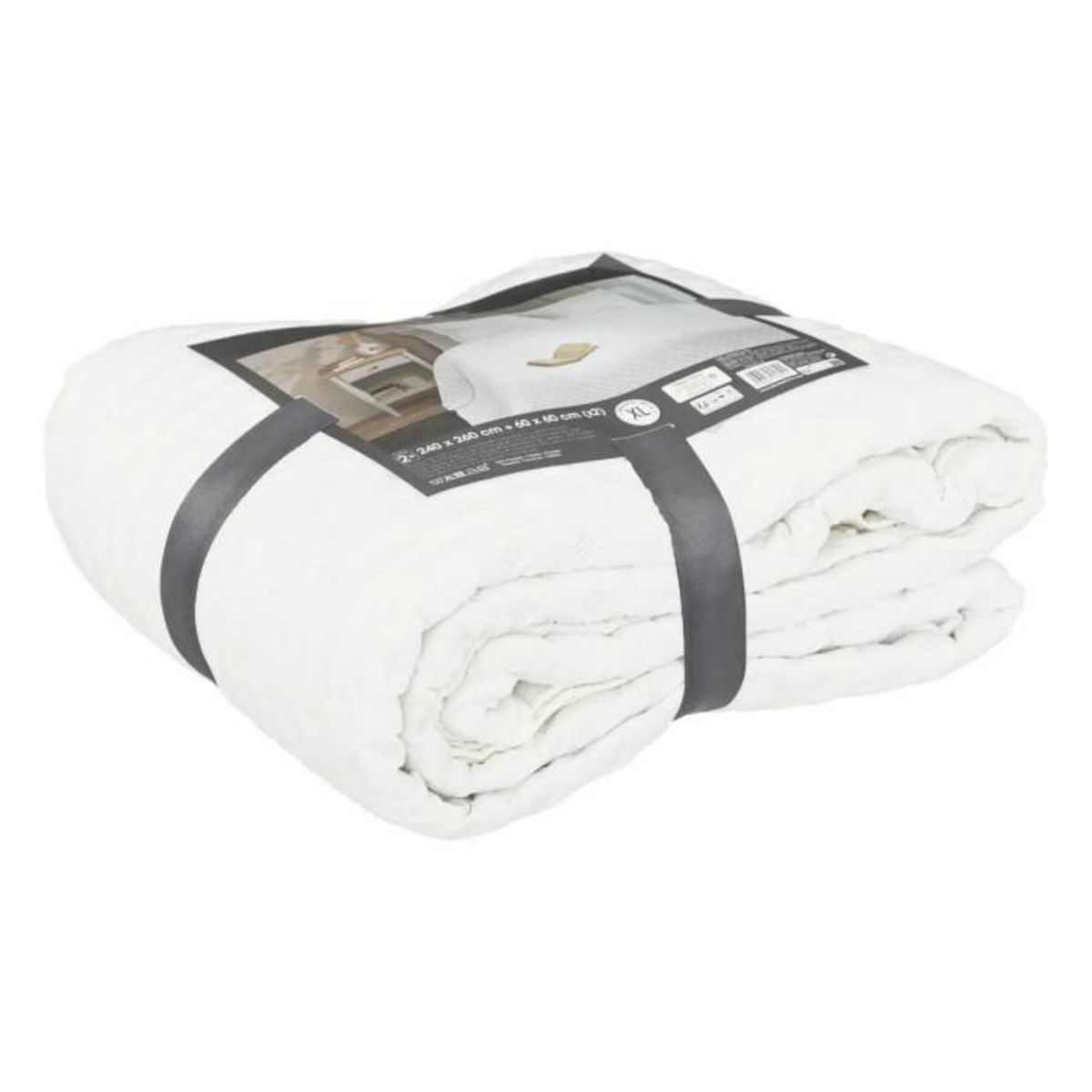 ATMOSPHERA Couvre Lit & 2 Taies  Kalia  240x260cm Blanc