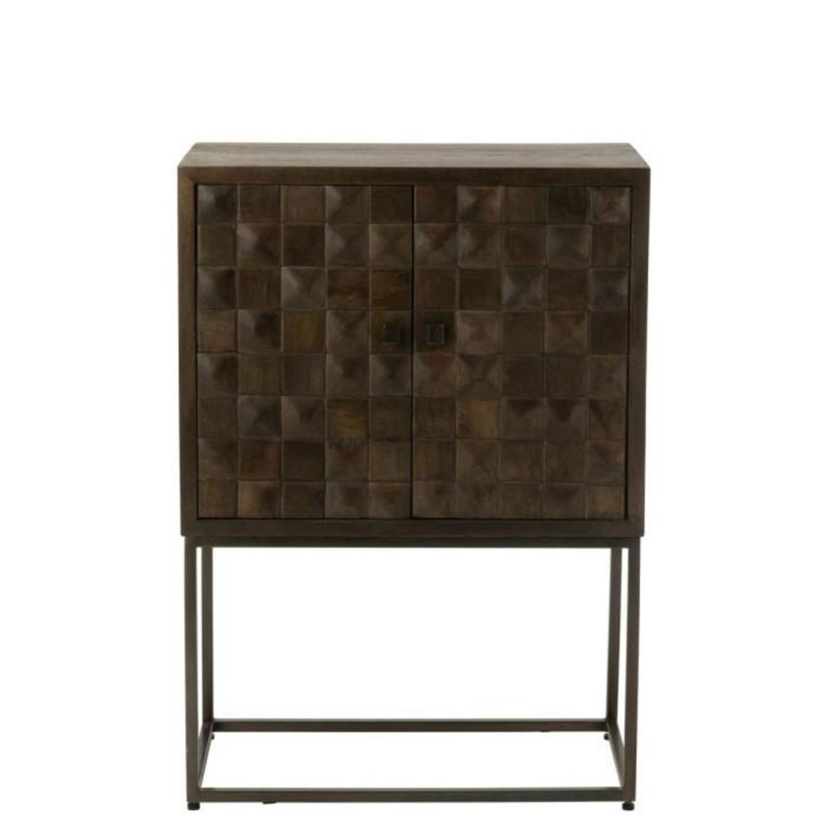 Paris Prix Commode 2 Portes sur Pied  Pino  122cm Marron