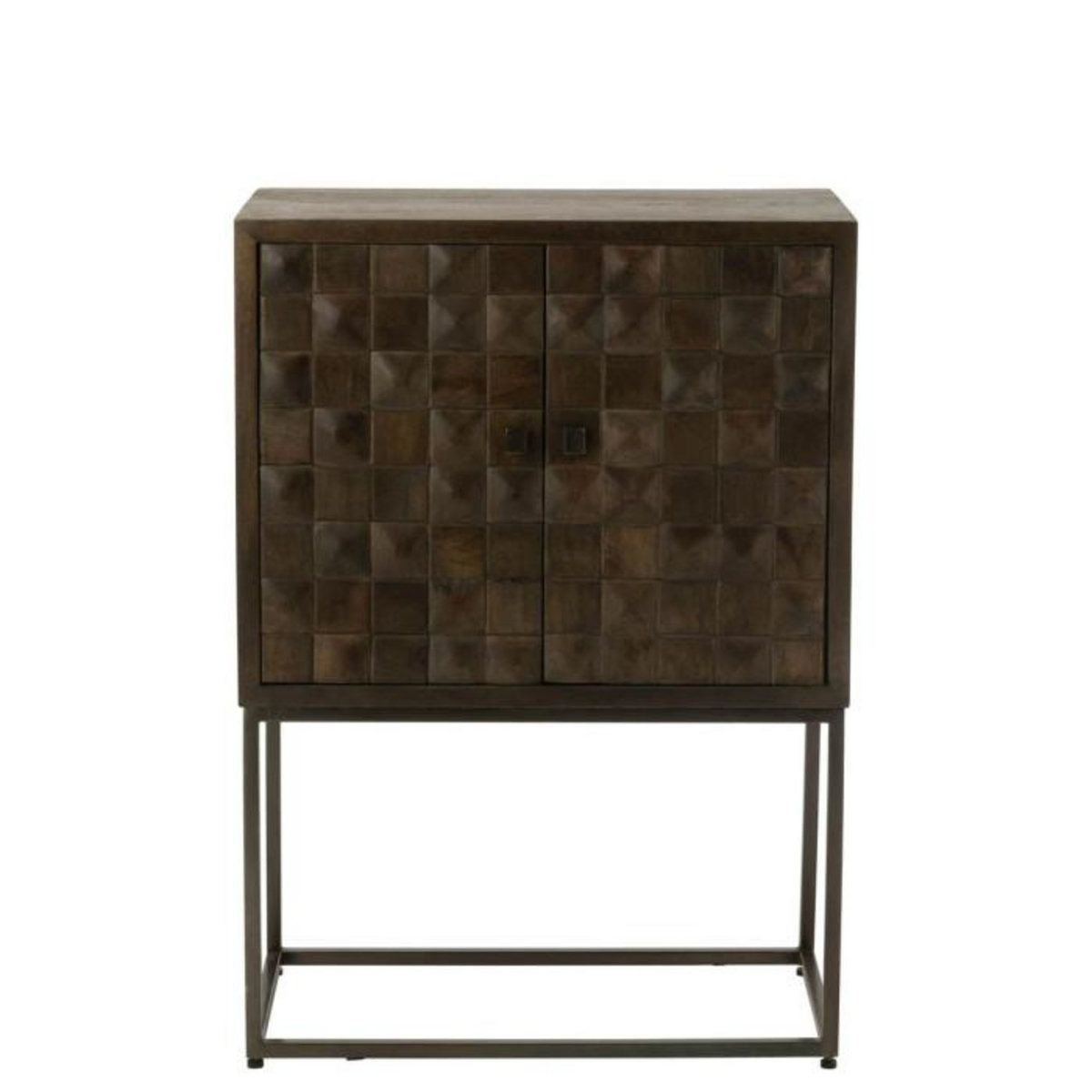 Paris Prix Commode 2 Portes sur Pied  Pino  122cm Marron