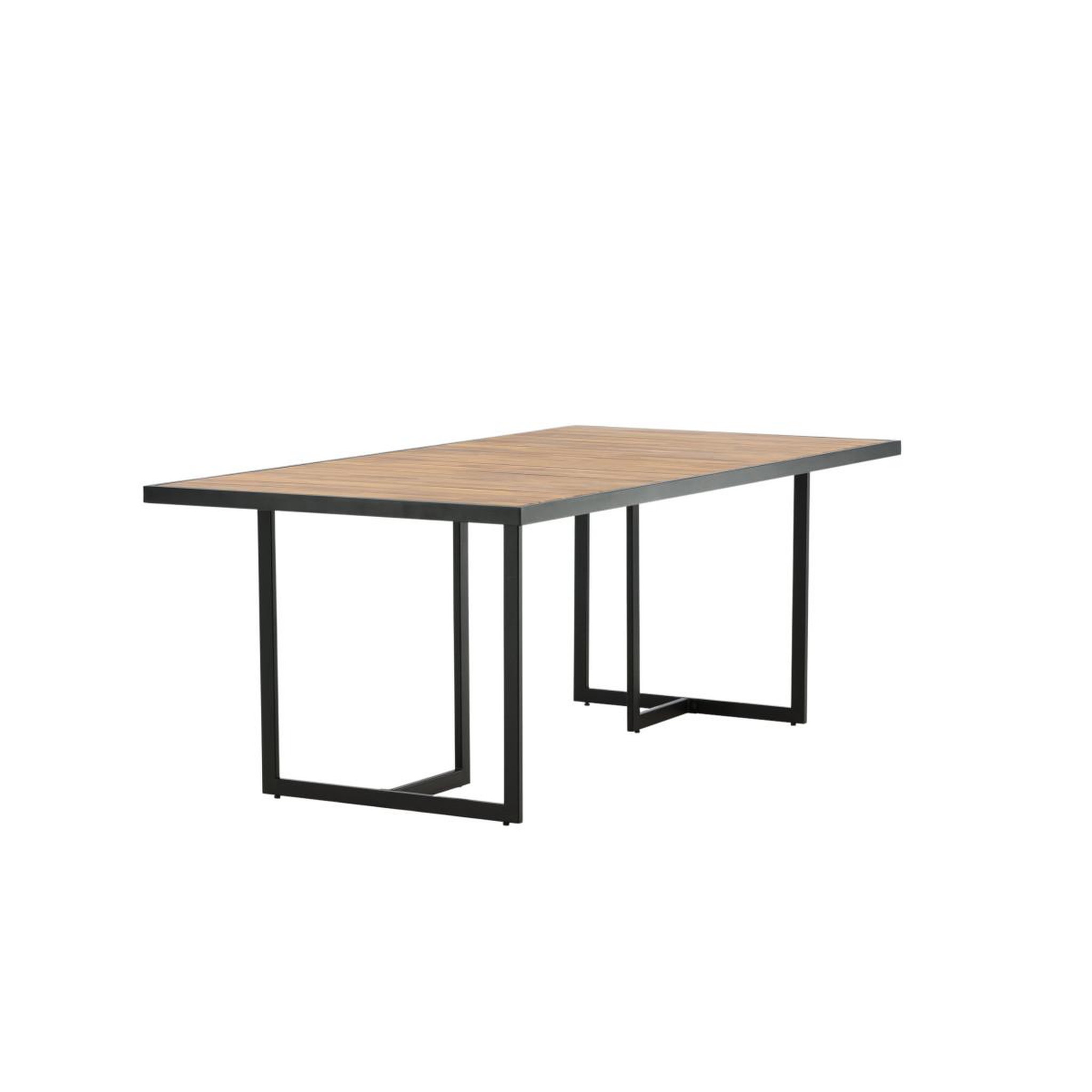 Voir la diapositive 4 : Paris Prix Table de jardin en bois  khung  200cm naturel & noir