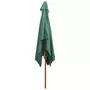 VIDAXL Parasol avec poteau en bois 200 x 300 cm Vert